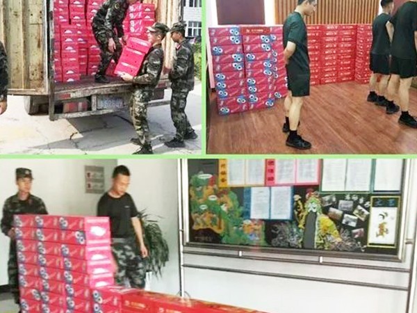 頂真飲品“八一”擁軍慰問活動，共敘濃濃軍民情！